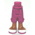 Mini Doll Friends Hips and Cropped Trousers, Medium Nougat Legs and White Shoes Pattern : {ярко червеникаво-виолетов}