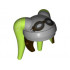 Minifigure, Headgear Headdress SW Twi'lek with Goggles and Light Bluish Gray, Dark Brown Hera Syndulla Pattern: {ярко жълто-зелен}
