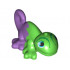 Chameleon, Friends / Elves with Black, Medium Azure and White Eyes and Marbled Medium Lavender Pattern: {ярко зелен}