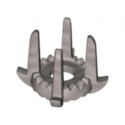 Minifigure, Headgear Crown with 4 Tall Spikes: {сребърно метален}