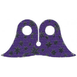 Minifigure, Cape Cloth, Pointed Collar with Iridescent Stars and Moons Pattern: {светло виолетов}