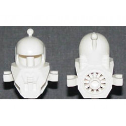 Minifigure, Headgear Helmet Underwater with Antenna and Clips: {бял}