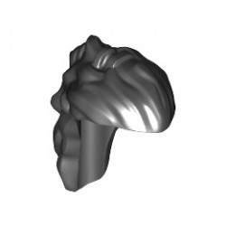 Minifigure, Hair Long Mullet with Banded Top Knot (Hunter Orc): {черен}