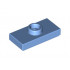 Плочка 1X2 с 1 пъпка, (*) с долен жлеб и държач за стъд (джъмпер): {умерено син}