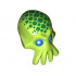 Minifigure, Head Modified Alien with 4 Mouth Tentacles and Blue Eyes and Green Spots Pattern: {ярко жълто-зелен}