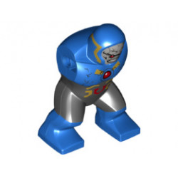 Body Giant, Darkseid with Black Pants with Gold and Red Markings and Red Circle on Chest Pattern: {ярко син}