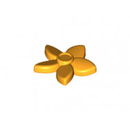 Friends Accessories Hair Decoration, Flower with Pointed Petals and Pin: {огнено жълто-оранжев}