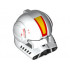 Minifigure, Headgear Helmet SW Clone Pilot with Open Visor and Yellow and Red Markings Pattern: {бял}
