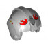 Minifigure, Headgear Helmet SW Rebel Pilot with Red Rebel Logo Pattern: {умерено каменно сив}