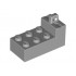Hinge Brick 2 x 4 Locking with 1 Finger on Top at One End: {умерено каменно сив}