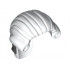 Minifigure, Hair Long Tied Back with Black Ribbon Pattern: {бял}