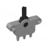 Pneumatic Switch with Pin Holes and Axle Hole: {умерено каменно сив}