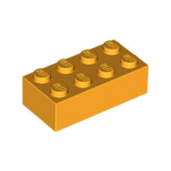 Тухличка 2X4 : {огнено жълто-оранжев}