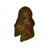 Minifigure, Head Modified SW Wookiee, Wullffwarro with Dark Orange Fur Pattern: {тъмно кафяв}