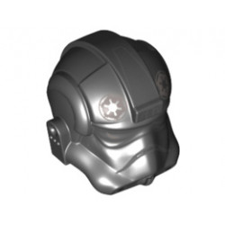 Minifigure, Headgear Helmet SW Stormtrooper Type 2, TIE Fighter Pilot Pattern (Rebels Cartoon Style): {черен}