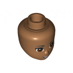 Mini Doll, Head Friends with Brown Eyes, Bright Pink Lips and Open Mouth Pattern: {умерен нуга}