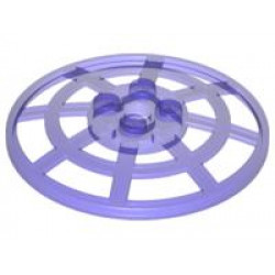 Dish 6 x 6 Inverted (Radar) Webbed - Type 2 (underside attachment positions at 90 degrees): {прозрачно ярко синьо-виолетов}