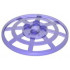 Dish 6 x 6 Inverted (Radar) Webbed - Type 2 (underside attachment positions at 90 degrees): {прозрачно ярко синьо-виолетов}