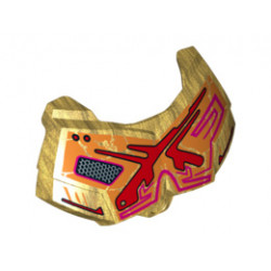 Large Figure Chest Armor Small with Red and Orange Pattern: {топло златист}