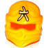 Minifigure, Headgear Ninjago Wrap with Bright Light Yellow Ninjago Logogram 'Amber' Pattern (Skylor): {огнено жълто-оранжев}