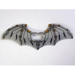 Minifigure, Wings Batman Space Extended with Center Opening and Black and Gold Pattern: {прозрачен}