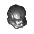 Minifigure, Headgear Helmet SW Stormtrooper Type 2, TIE Fighter Pilot Pattern 2: {черен}
