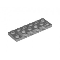 Плочка 2X6X2/3 с 4 хоризонтални пъпки : {умерено каменно сив}
