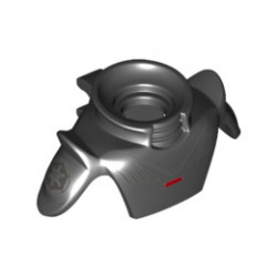 Minifigure, Armor Shoulder Pads with Neck Protection and Clip on Back with Silver and Red Stripes and SW Imperial Logo on Shoulders Pattern : {черен}