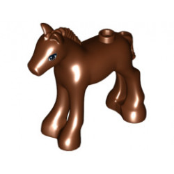 Horse, Friends, Foal with Black and White Eyes with No Printed Iris Pattern: {червеникаво-кафяв}