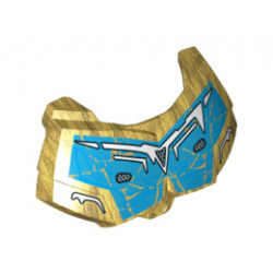 Large Figure Chest Armor Small with Blue and White Pattern: {топло златист}