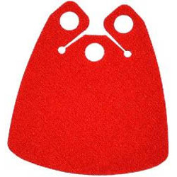 Minifigure, Cape Cloth, Curved Bottom with 3 Top Holes: {ярко червен}