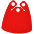 Minifigure, Cape Cloth, Curved Bottom with 3 Top Holes: {ярко червен}