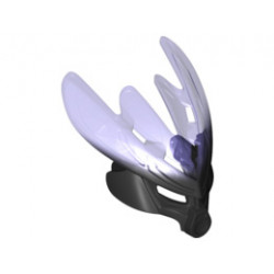Bionicle Mask Protector with Marbled Trans-Purple Pattern (Protector Mask of Earth): {черен}
