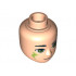 Mini Doll, Head Friends Male Large with Lime Eyes, Slight Smile and Lime Elves Tribal Pattern (Farran): {светло нуга}