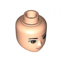 Mini Doll, Head Friends Male Large with Orange Eyes, Thick Black Eyebrows and Smile Pattern (Johnny Baker): {светло нуга}