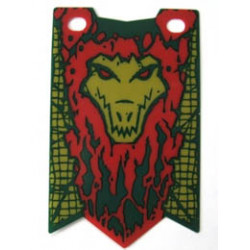 Plastic Flag 5 x 8.5 with Chima Crocodile Tribe Pattern: {неопределен}