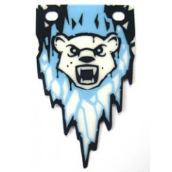 Plastic Flag 5 x 8.5 with Chima Ice Bear Tribe Pattern: {неопределен}