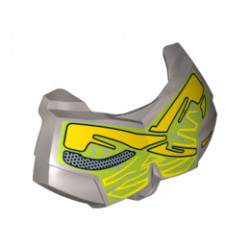 Large Figure Chest Armor Small with Green and Yellow Pattern: {сребърно метален}