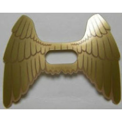 Minifigure, Wings Collapsed with Center Opening and Gold Feathers Pattern: {прозрачен}