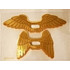 Plastic Wings with Gold Feathers Hawkman Pattern, Sheet of 2, Extended and Collapsed Wings: {прозрачен}