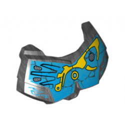 Large Figure Chest Armor Small with Dark Azure and Yellow Pattern (Gali): {титаниево метален}