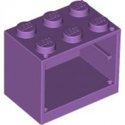Container, Cupboard 2 x 3 x 2 - Solid Studs: {умерено лавандулов}