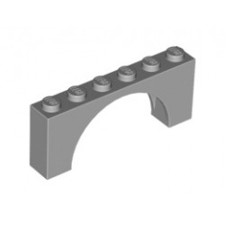 Тухличка с вътрешна дъга 1X6X2 : {умерено каменно сив}