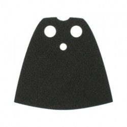 Minifigure, Cape Cloth, Standard - Shiny Starched Fabric - Height 3.9 cm : {черен}