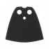 Minifigure Cape Cloth, Standard - Traditional Starched Fabric - 4.0cm Height: {черен}