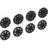 Wheel Cover 7 Spoke Y Shape and 10 Spoke T Shape for Wheel 18976, 8 in Bag - 4 of Each (Multipack): {черен}