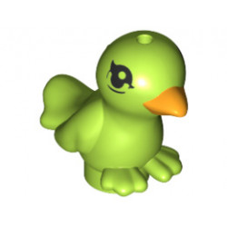 Bird, Friends / Elves with Bright Light Orange Beak and Black Eyes Pattern : {ярко жълто-зелен}