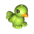 Bird, Friends / Elves with Bright Light Orange Beak and Black Eyes Pattern : {ярко жълто-зелен}