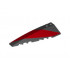 Wedge 10 x 3 Left with Red Stripe Pattern: {черен}