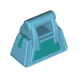 Friends Accessories Handbag with Zipper and Dark Turquoise Side Pattern: {умерено небесносин}
